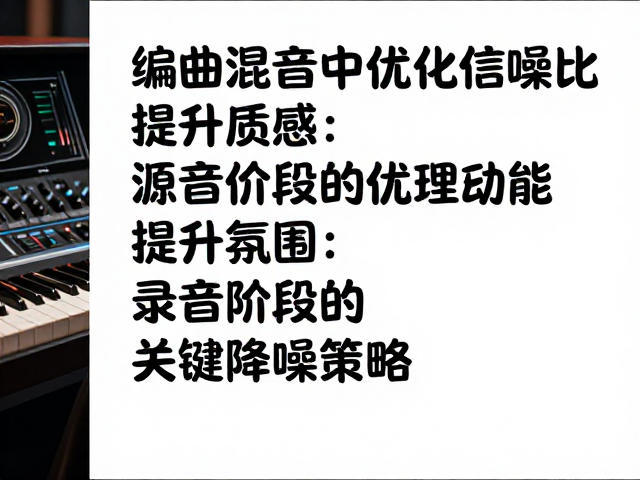 独立音乐人必看,编曲混音中如何优化信噪比提升质感
