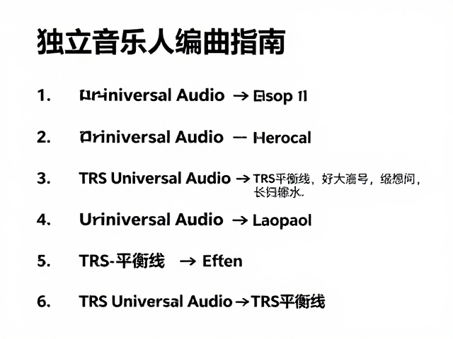 独立音乐人编曲指南,如何用Universal Audio搭配TRS平衡线提升音质