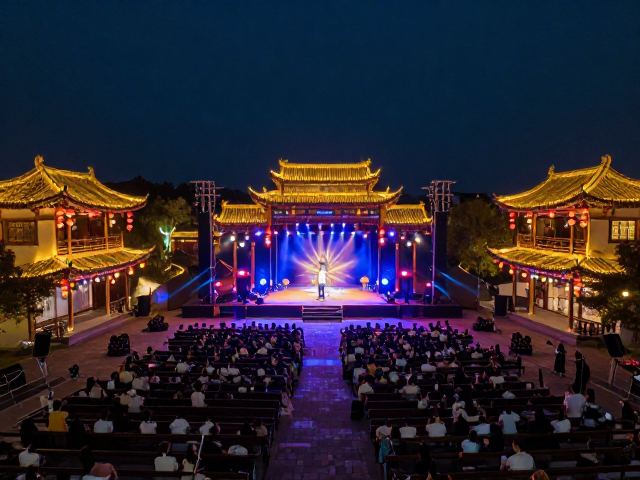 景区常态化演艺DMX灯光同步与触发式音效库打造沉浸式夜游体验