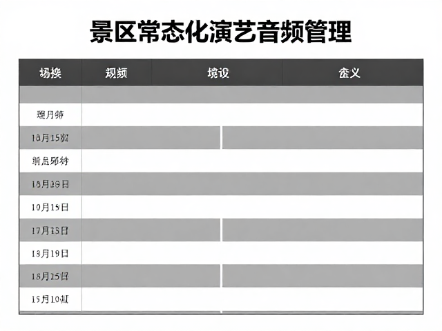 景区常态化演艺音频管理,场景切换预设与工程师实战指南