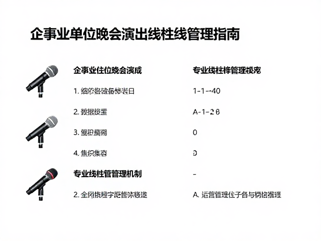 企事业单位晚会演出,无线麦克风集成与专业线材管理指南