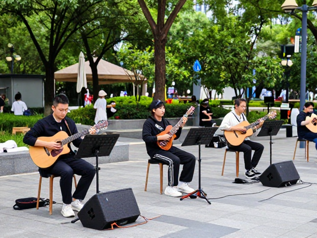 公园器乐合奏新玩法,无线化连接街头艺人表演,打造流动音乐现场