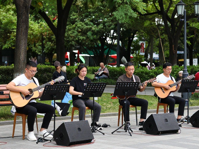 公园器乐合奏新玩法,无线化连接街头艺人表演,打造流动音乐现场