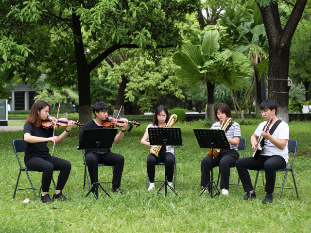 公园器乐合奏新体验,轻量化设计助力即兴演奏,随时随地开奏