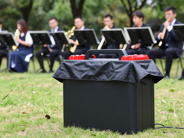 公园器乐合奏装备，大容量锂电池，防风罩雨披，户外演出更稳