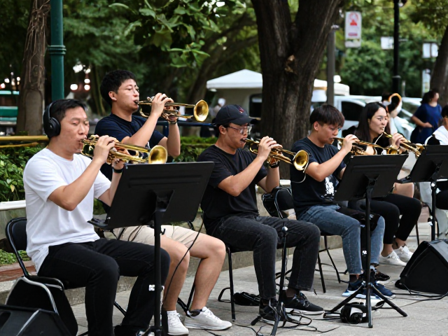 街头艺人公园器乐合奏,巧用混响延迟打造沉浸式街头音乐现场