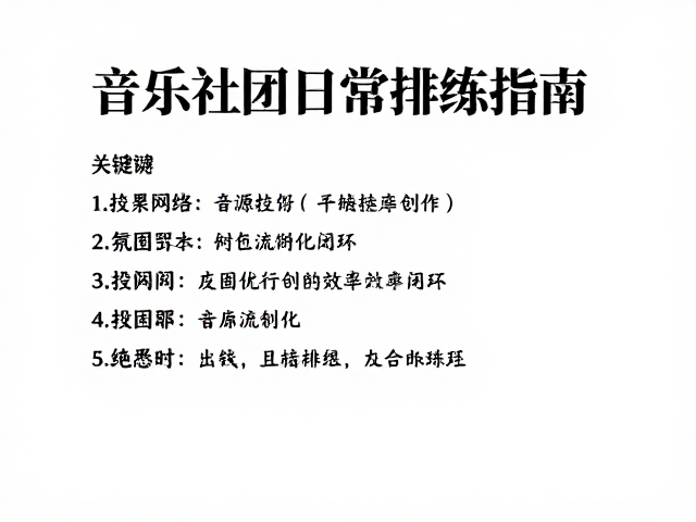 音乐社团日常排练指南,利用校友网络与音源库提升创作效率