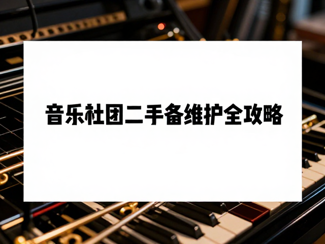 高效排练必备，音乐社团二手设备维护全攻略