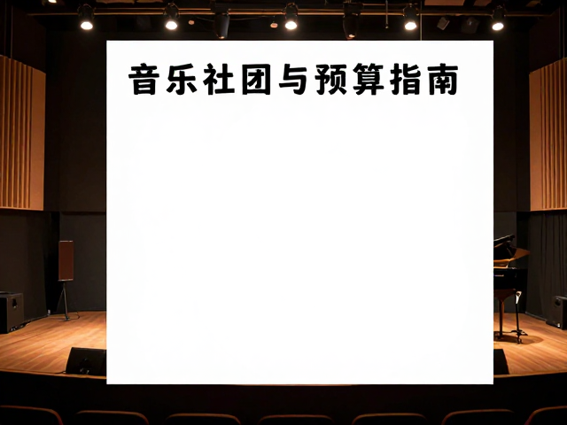 音乐社团排练与预算指南,如何搭建小型演出舞台