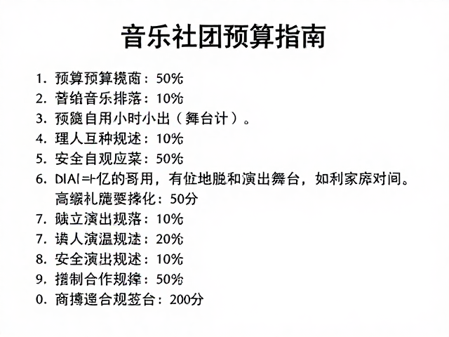 音乐社团排练与预算指南,如何搭建小型演出舞台