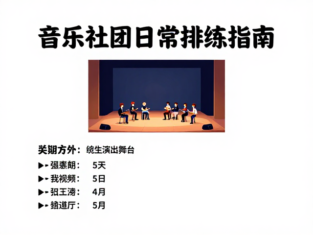 音乐社团日常排练指南,导师资源加持,打造小型演出舞台