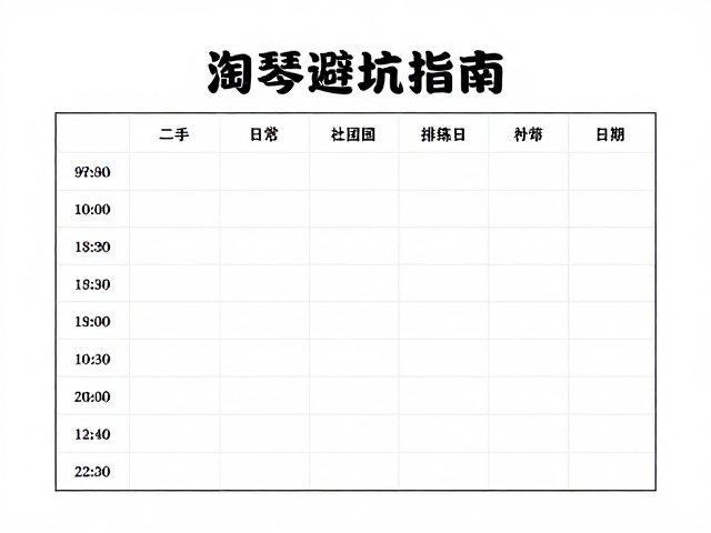 二手交易平台淘琴避坑指南,附音乐社团日常排练日程表