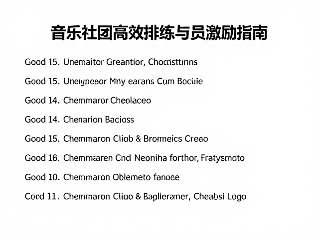 极客式管理,音乐社团高效排练与成员激励指南