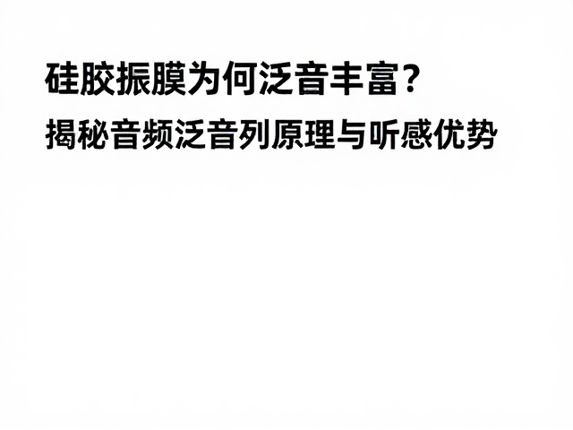 硅胶振膜为何泛音丰富?揭秘音频泛音列原理与听感优势