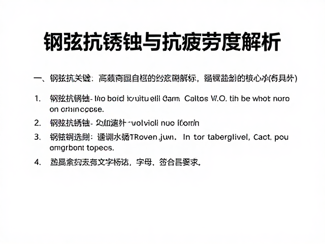 钢弦抗锈蚀与抗疲劳度解析,如何选择高寿命钢丝绳