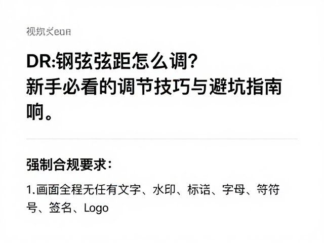 DR钢弦弦距怎么调?新手必看的调节技巧与避坑指南