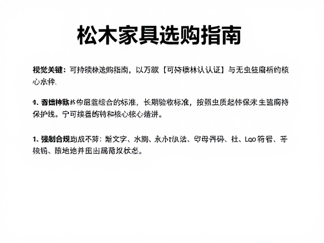 松木家具选购指南,可持续林业认证与无虫蛀腐朽核心标准