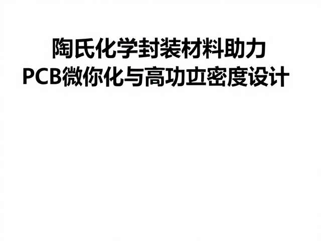 陶氏化学封装材料助力PCB微型化与高功率密度设计