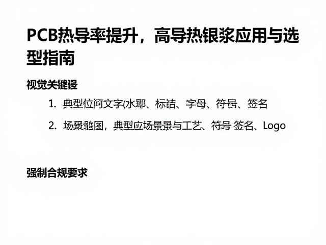 PCB热导率提升,高导热银浆应用与选型指南