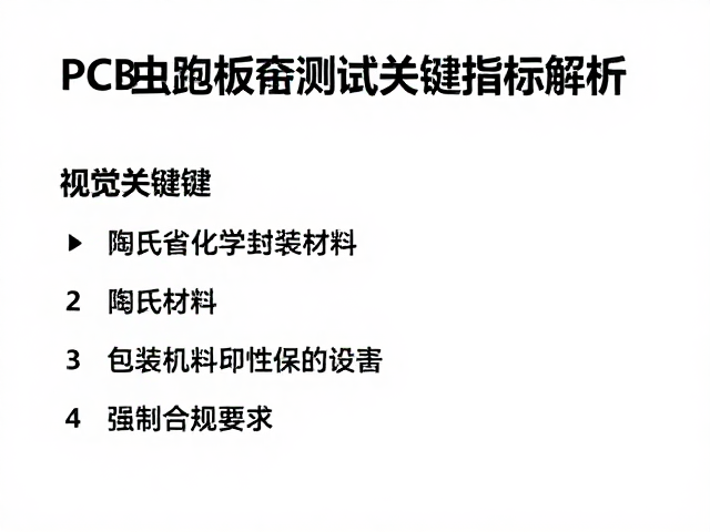 陶氏化学封装材料,PCB电路板可靠性测试关键指标解析