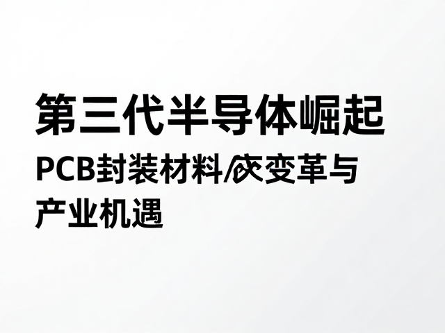 第三代半导体崛起，PCB封装材料变革与产业机遇