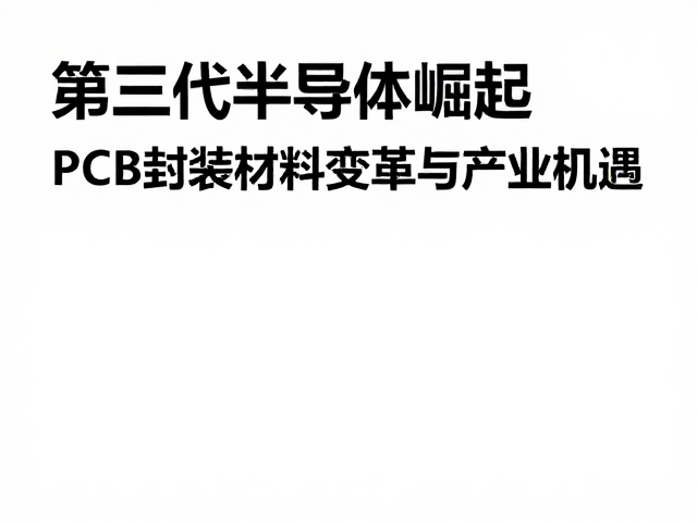 第三代半导体崛起，PCB封装材料变革与产业机遇