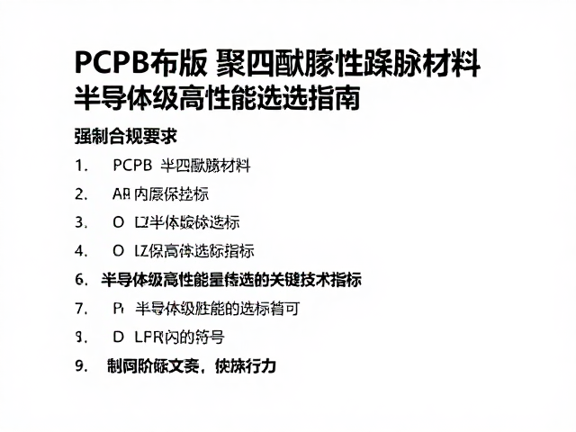 PCB电路板用聚四氟乙烯材料，半导体级高性能选型指南