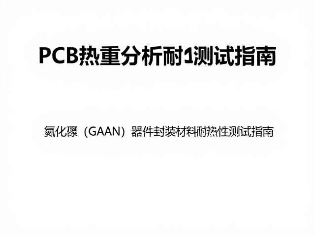 PCB热重分析,氮化镓(GaN)器件封装材料耐热性测试指南
