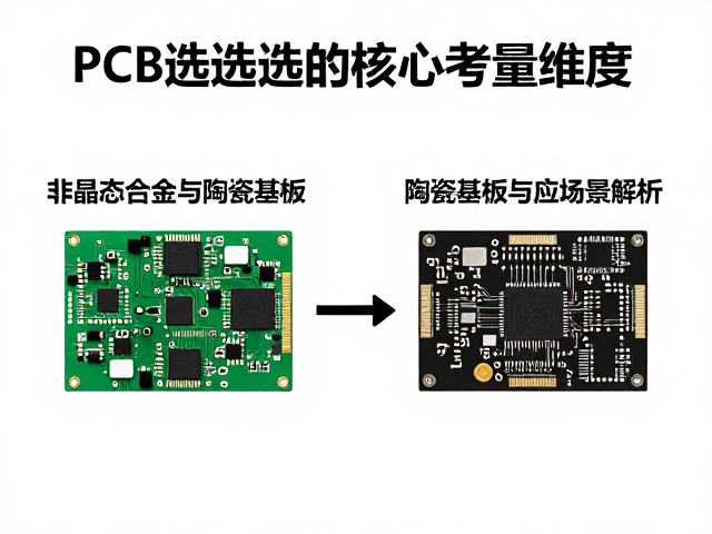 PCB电路板选型指南,非晶态合金与陶瓷基板性能对比与应用场景解析