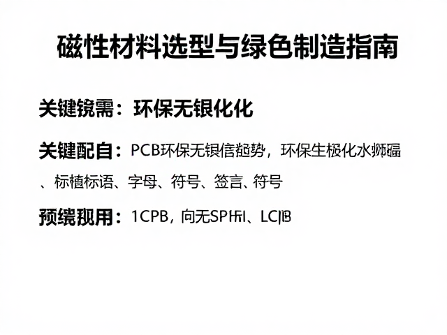 PCB电路板环保无铅化趋势,磁性材料选型与绿色制造指南