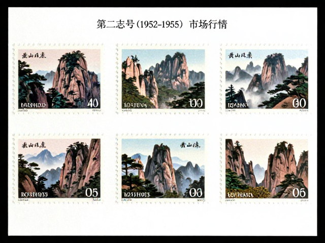 北京一版《黄山风景》邮票，第二组志号(1952-1955)详解与市场行情
