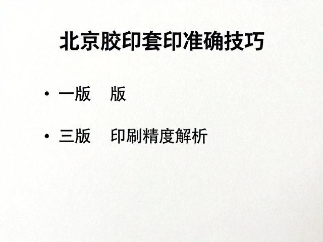 北京胶印套印准确技巧，一版二版三版印刷精度解析