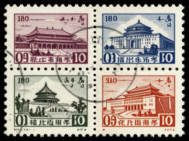 北京一版二版邮票,建国初期邮政雕刻版线条细腻,珍贵邮票鉴赏