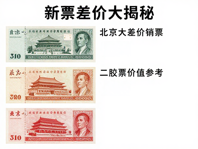北京一/二/三版信销票与新票差价大揭秘，二胶票估值参考