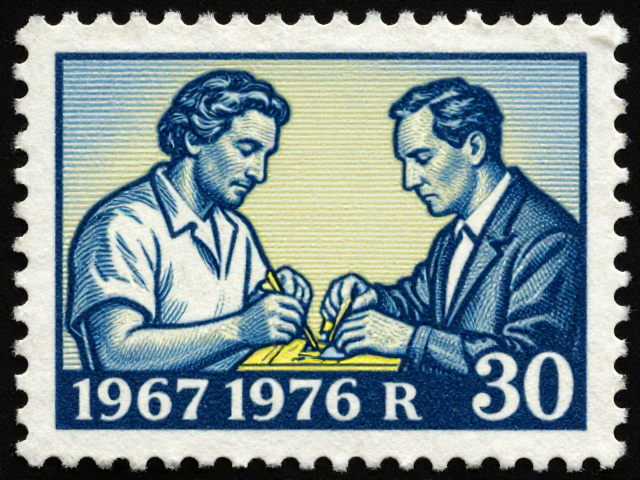 1967-1976文特邮票赏析,胶雕套印色彩搭配揭秘
