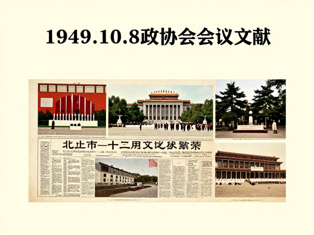 1949.10.8政协会议文献,北京一二三版见证文化艺术繁荣