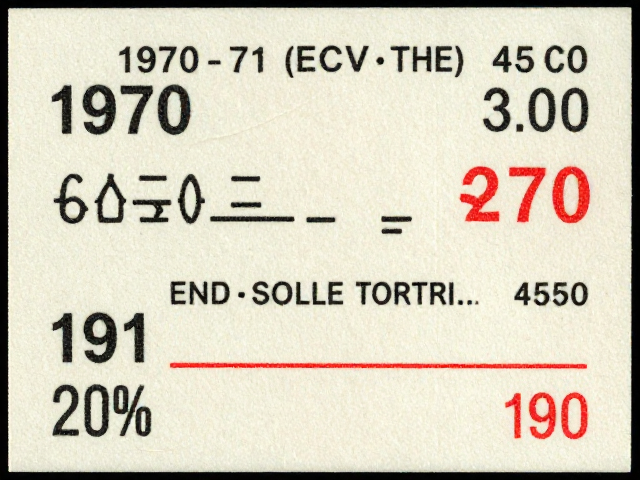 1970-71早期编号票单枚价格波动大,背胶状态决定价值