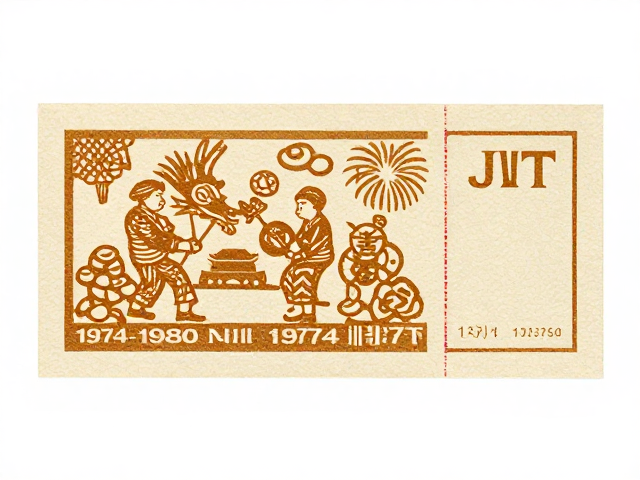 1974-1980早期JT票,烫金工艺与剪纸年画元素融合鉴赏