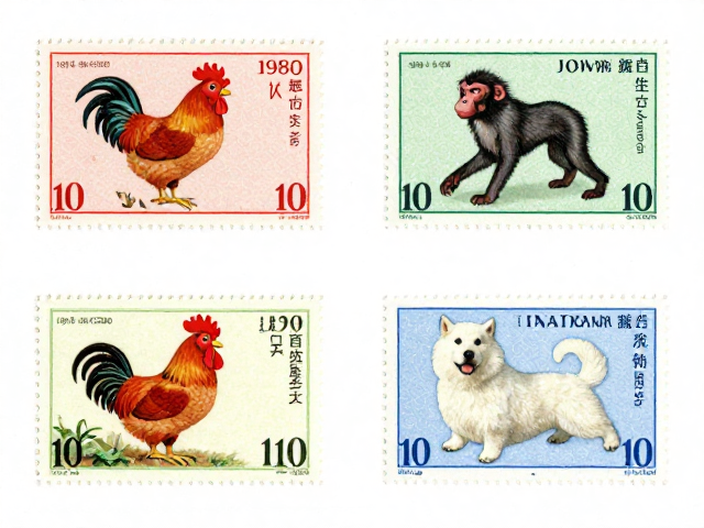 1974-1980早期JT票与1980首枚生肖猴票,鸡狗系列邮票价值解析