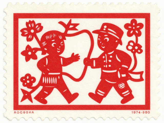 1974-1980早期JT票揭秘,北京邮票厂如何融入剪纸与年画元素?
