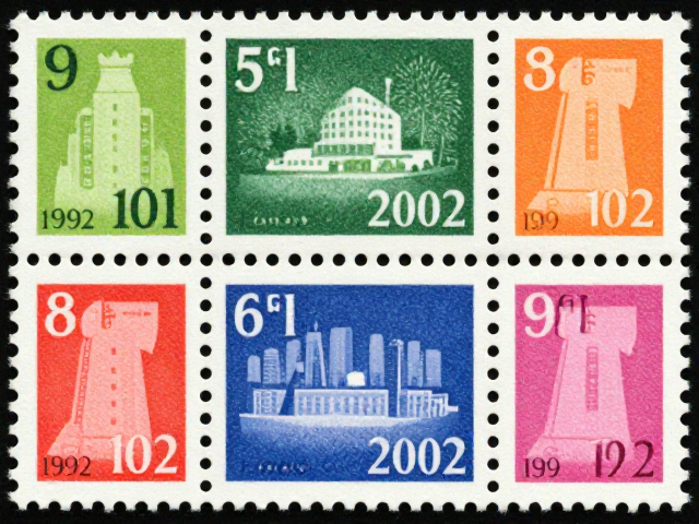 1992-2002编号邮票,胶印平涂色彩与编号票过渡期的视觉演变