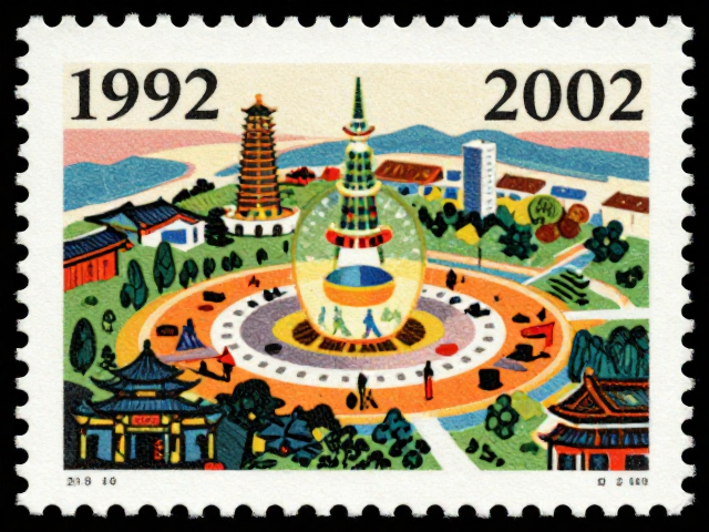 1992-2002编号邮票，胶印特种题材展示文化科技魅力