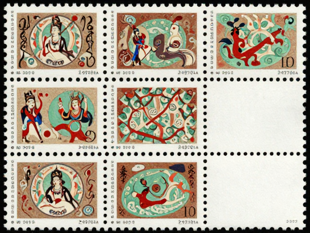 1992-2002编号制邮票，敦煌壁画系列齿孔完整版式解析与价值评估