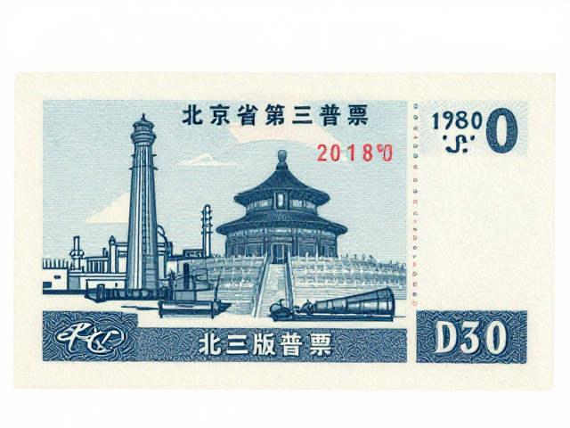 北京第三版普票（1970-1980），薄型纸上的科技工业成就