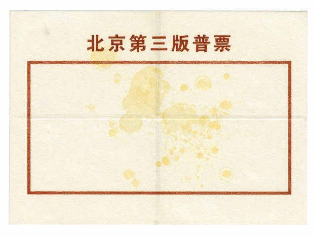 北京第三版普票(1970-1980)薄型纸防折痕黄斑养护指南