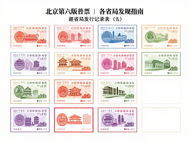 北京第六版普票(1993-2002)，各省局发行记录与避光保存指南