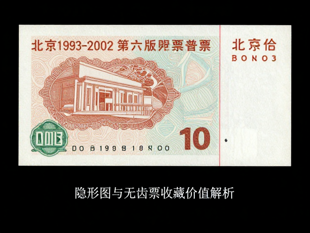 北京1993-2002第六版普票,隐形图案与无齿票收藏价值解析