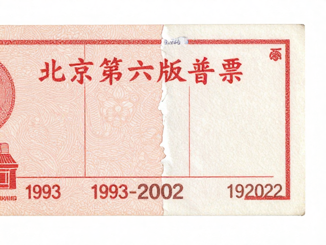 北京第六版普票(1993-2002),撕口细节与改革开放深化见证