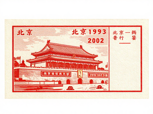 北京1993-2002版普票，版画风格下的京味风景名胜图鉴