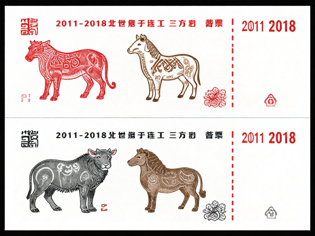 北京八版普票2011-2018动物生肖双连三连四方连设计解析